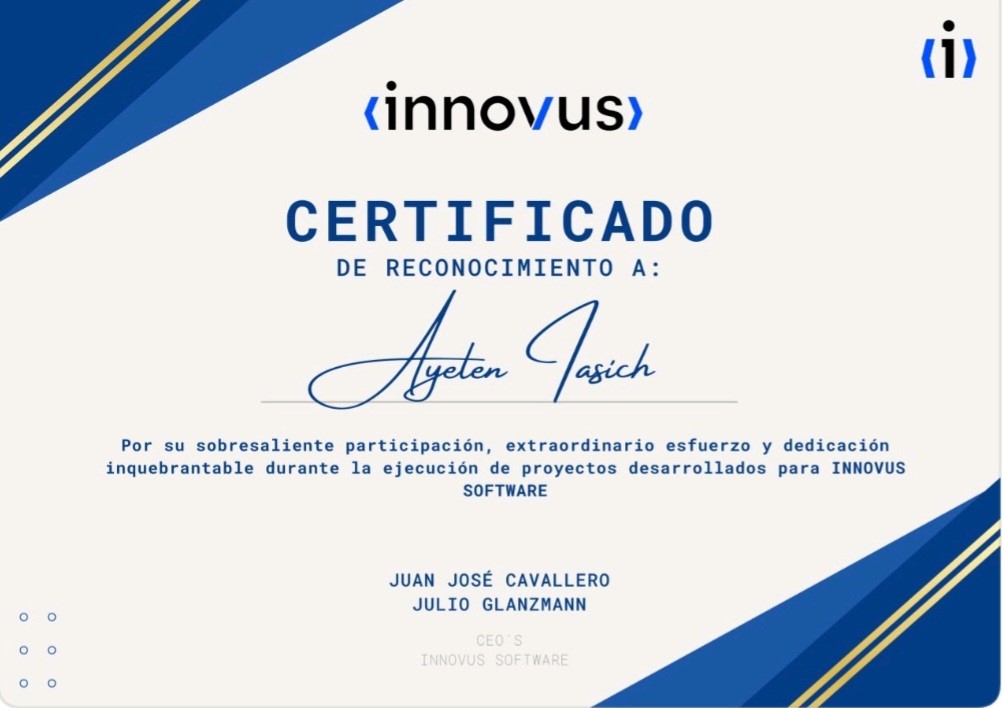Premio al Desempeño Destacado – Innovus 2024